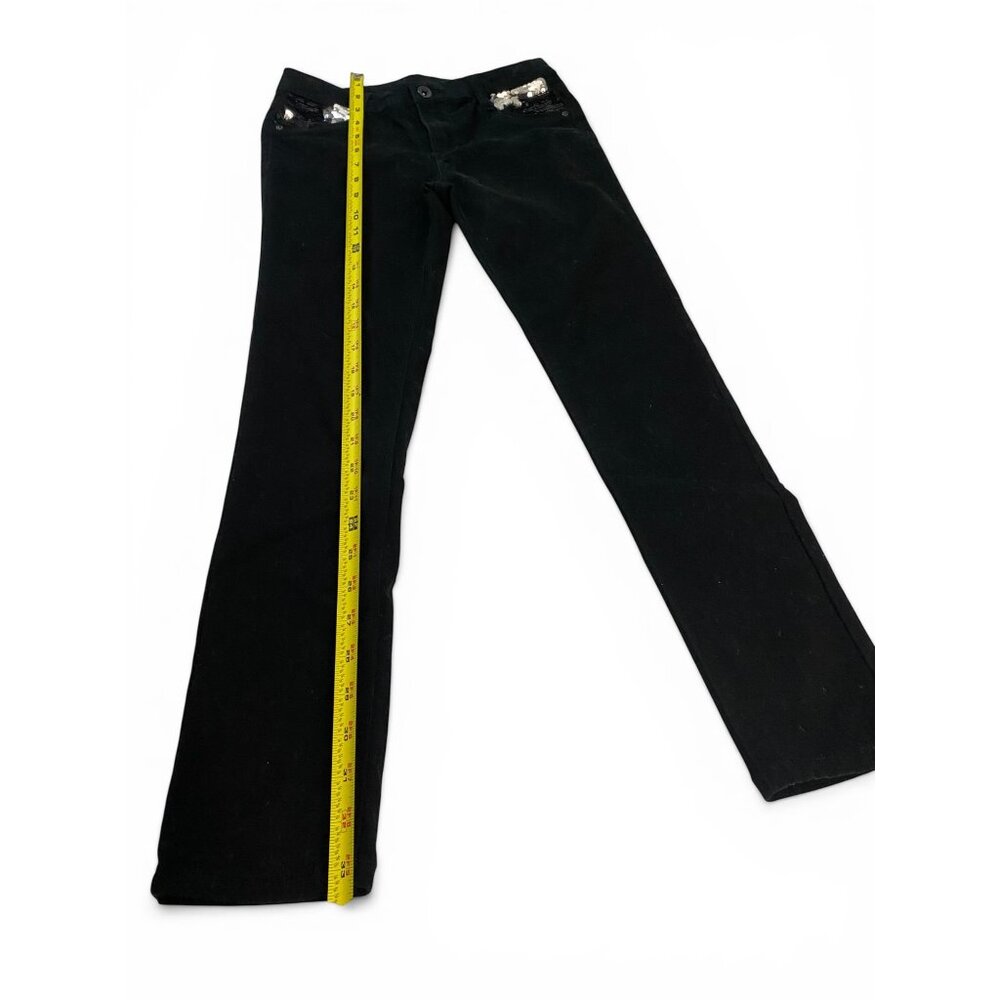 Member's Mark Girls Black Skinny Jeans With Sequined Front Pockets, Size: 10/12 - Picture 6 of 8